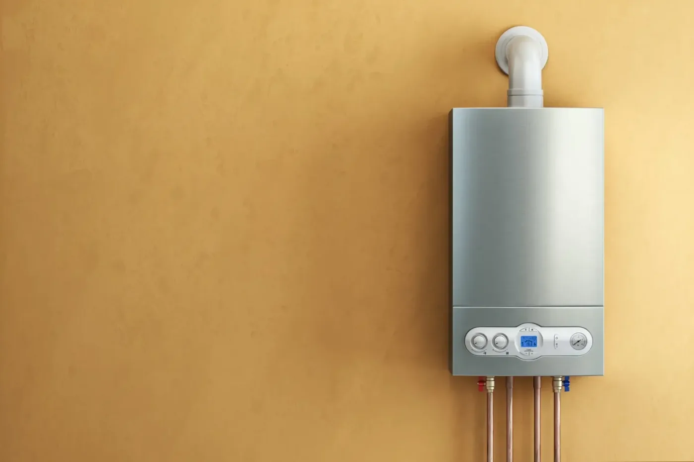 Modern wall-mounted condensing boiler